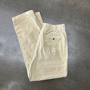 Vintage LL Bean Tan Corduroy 31x28 High Waisted Straight Leg Trouser Pants